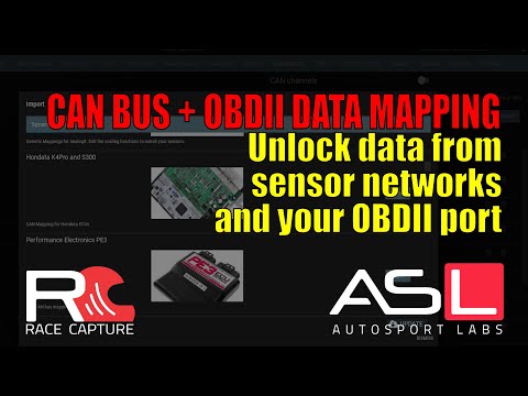 Easily map sensor CAN bus and OBDII sensor data with RaceCapture