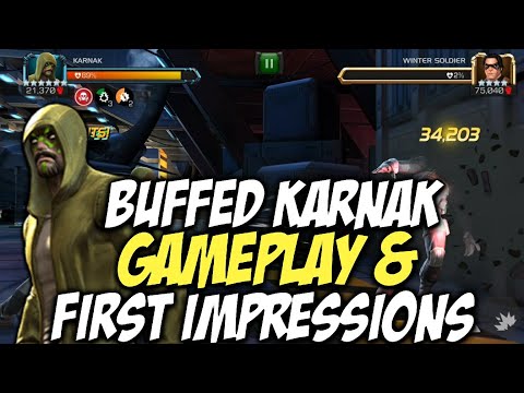 Buffed Karnak Gameplay & First Impressions | No More A Noodle! | Marvel Contest Of Champions