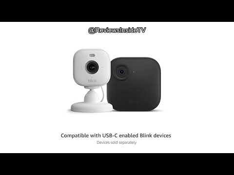 Blink Mini 2 + Weather Resistant Adapter — Indoor/Outdoor Home Security & Pet Camera(s) with HD video, motion detection, and built-in spotlight — 1 camera (White) video review thumbnail