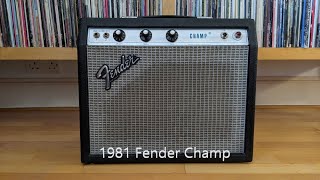 Video thumbnail for Amp Demo 1981 Fender Silverface Champ Part 1 by gringopig