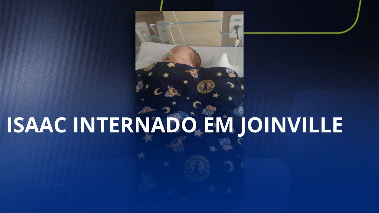 Isaac internado em Joinville. Família pede ajuda para alimentação e hospedagem