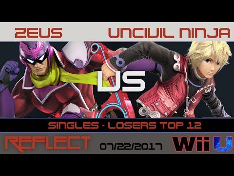 REFLECT 6 - Zeus (Captain Falcon) vs. Uncivil Ninja (Shulk) - Losers Top 12 - Smash Wii U