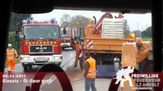 preview picture of video '02.12.2011 - Einsatz Öl-Spur groß Freiwillige Feuerwehr Isselburg'