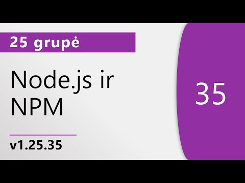NodeJS instaliavimas, terminalas, npm init, npm install, .gitignore failas - 25 grupė (35)