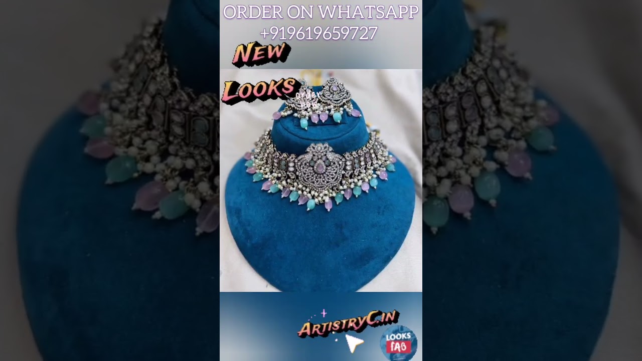 Latest Wedding Guest Choker Necklace Set under ₹1365? Like Akshara's! WhatsApp +919619659727