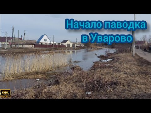 Начало паводка в Уварово .