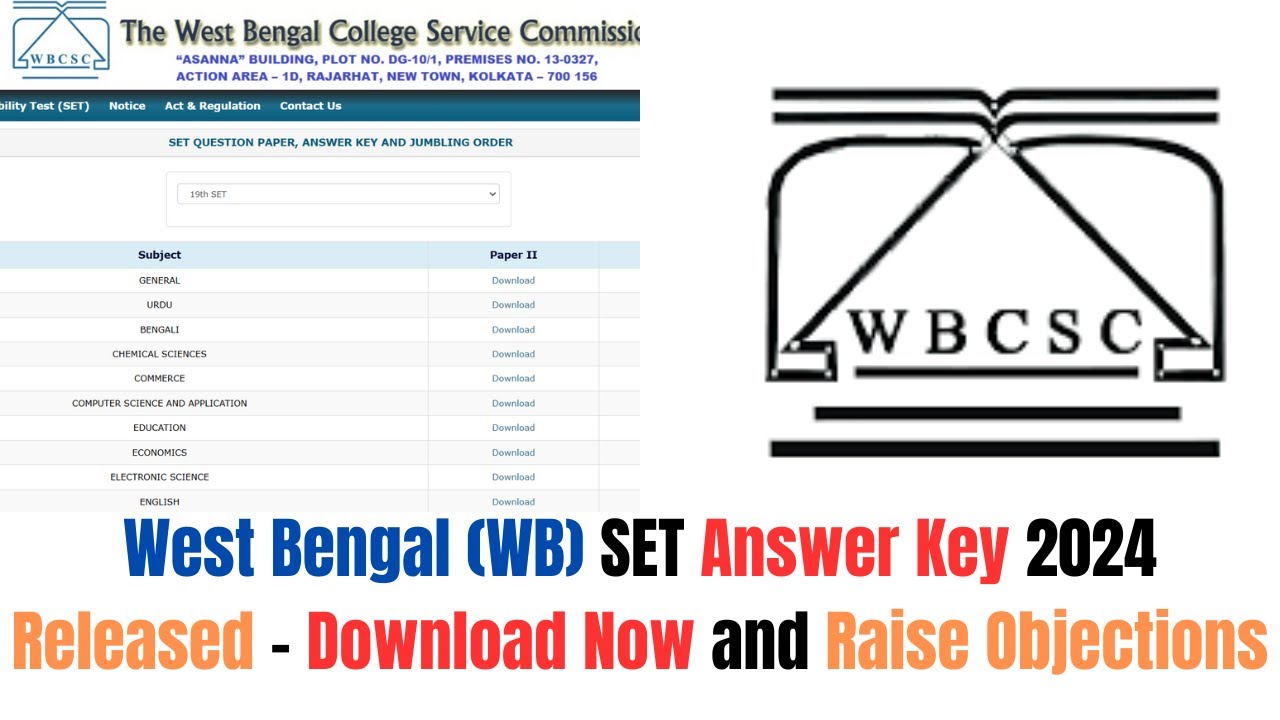 West Bengal (WB) SET Answer Key 2024 Released – Download Now and Raise Objections