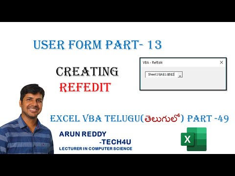 EXCEL VBA TELUGU PART - 49