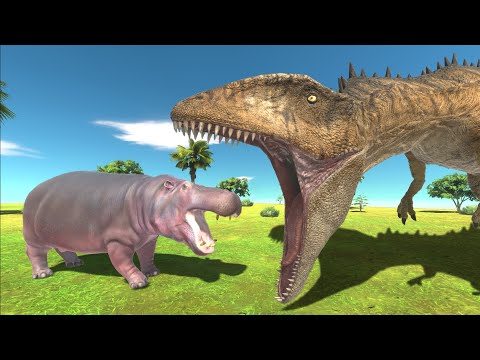 Carcharodontosaurus Dinosaur vs Modern Mammals - Animal Revolt Battle Simulator