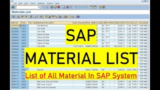 How to take list of material in sap? | Material List | how to check stock list in sap? | #sapest