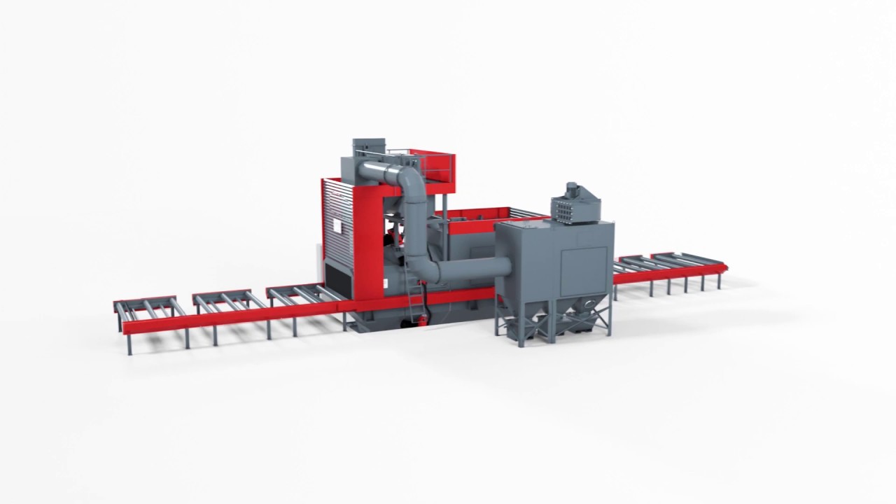 Gostol TST Roller conveyor shot blasting machine – P