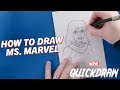 Learn How to Draw Ms. Marvel! | Marvel Quickdraw