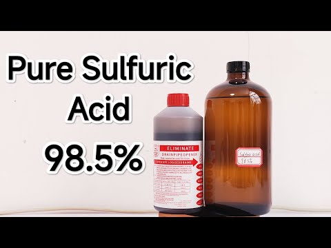 Making Pure Concentrated Sulfric Acid from Drain Cleaner.