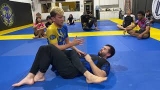 Half Guard Pry pass to mount