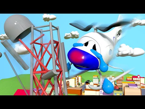 Amber der Krankenwagen - Hector der Helikopter - Autopolis 🚒 Lastwagen Zeichentrickfilme für Kinder