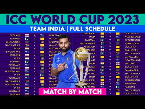 ICC 2023 World Cup Schedule & Fixture Revealed | Team India World Cup 2023 Schedule Match By Match