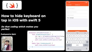 How to hide keyboard on tap in iOS with swift 5