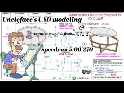 Onshape Speedmodeling Too Tall Toby Practice Model 24-07-10