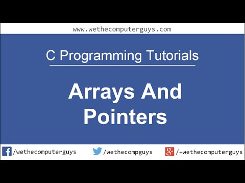 C Programming Language Tutorial-Lect 24  Arrays And Pointers