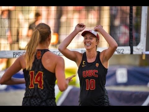 2019 Pac-12 Beach Volleyball Championship: No. 2 USC shuts out No. 7 Washington in first match on...