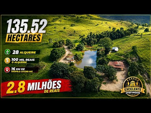 🌿✨️Fazenda de Alto Potencial em Teófilo Otoni/MG Completa para Pecuária | 135 Hectares