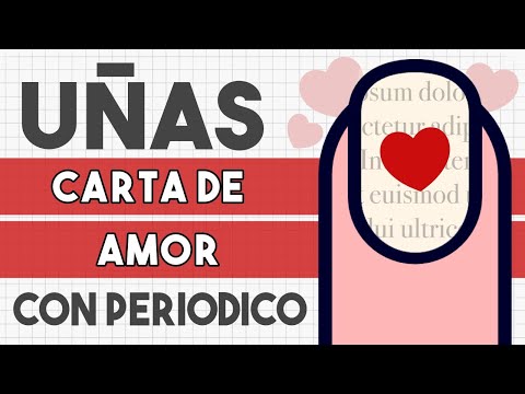 HACIENDO UÑAS CON PERIÓDICO 📃 · FACILES PARA SAN VALENTIN 🩷