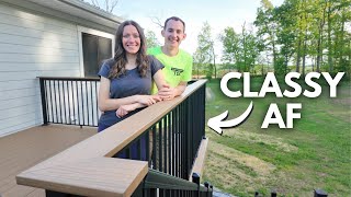 Railing was TOUGH.. but it's GORGEOUS!! (Deck Build Ep. 6)