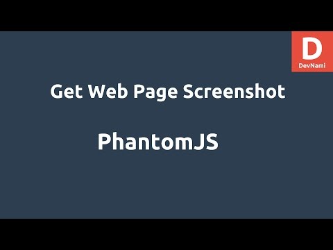 PhantomJS Get Web Page Screenshot