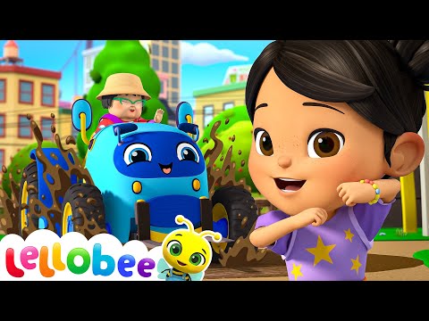 Wheels on the Tractor on Farm | Lellobee Nursery Rhyme Songs - Kids Karaoke