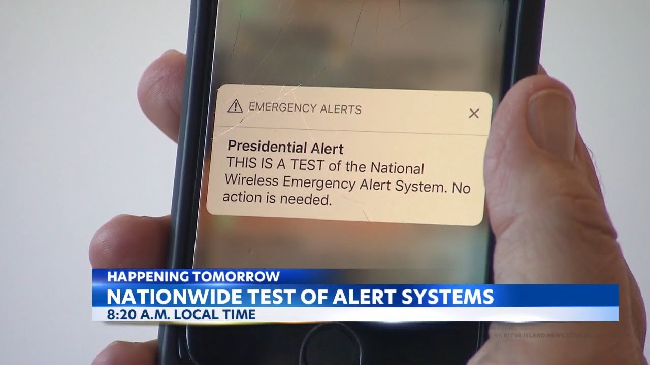 Nationwide emergency alert test happening Oct. 4