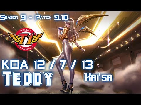 SKT T1 Teddy KAI'SA vs VAYNE ADC - Patch 9.10 KR Ranked
