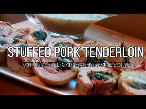 PORK TENDERLOIN STUFFED WITH PROSCIUTTO, PARM & SPINACH