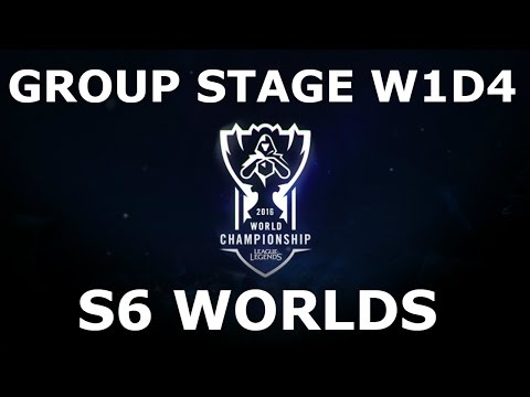 Week 1 Day 4 of S6 LoL eSports World Championship 2016 Group Stage! Full Day All Games #Worlds 2016
