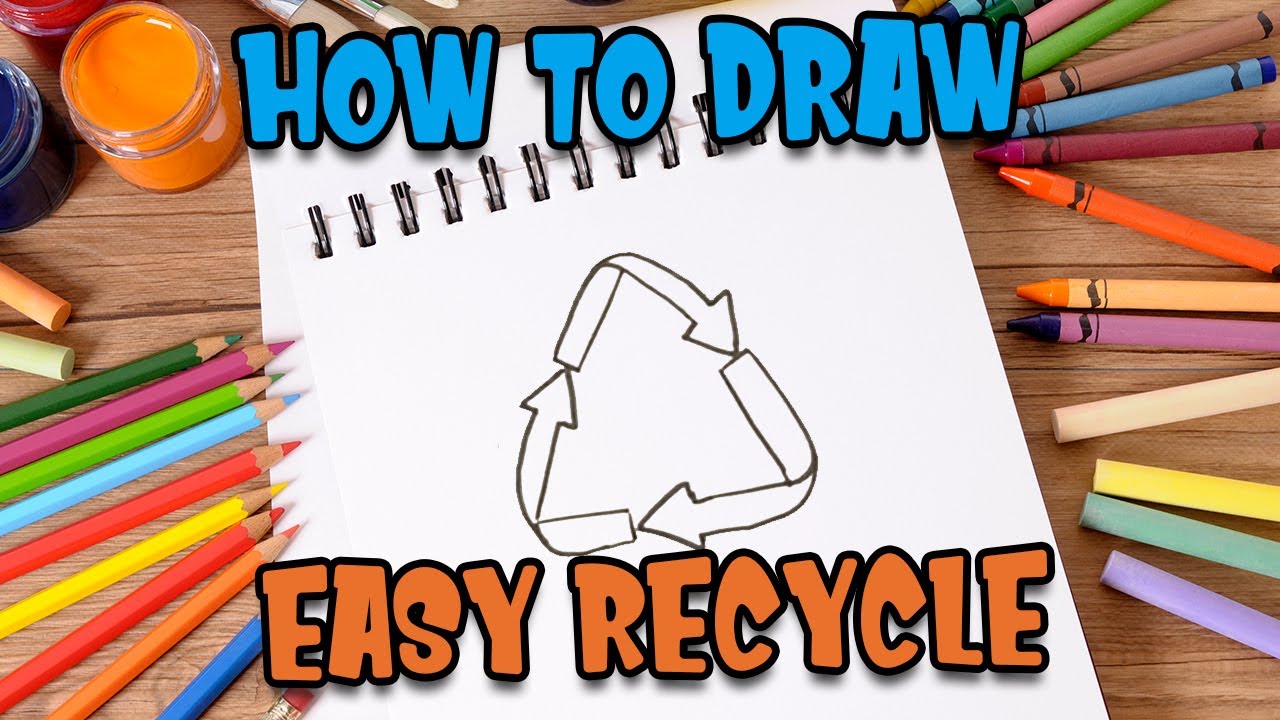 How to Draw easy Recycle step by step for Kids