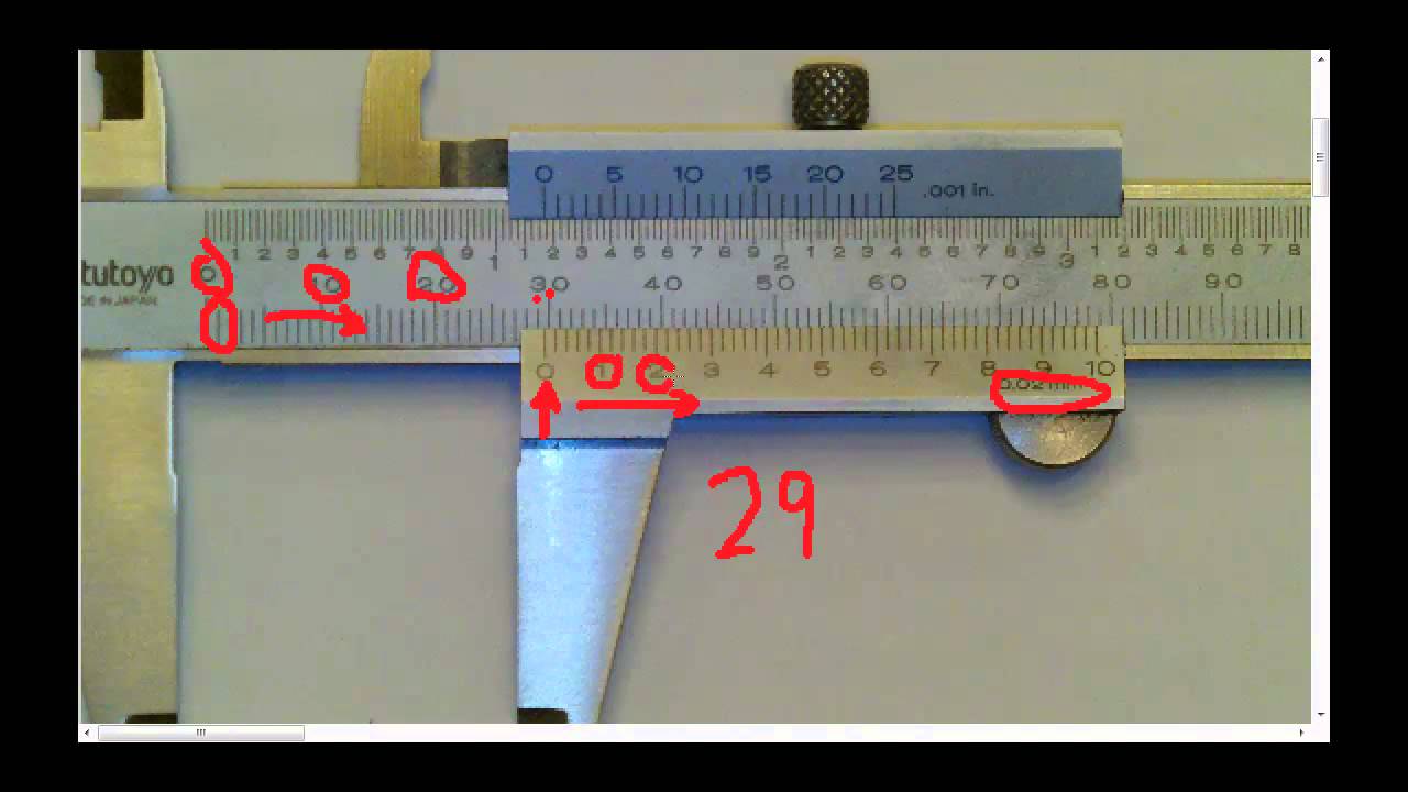 Metric Vernier Caliper Reading