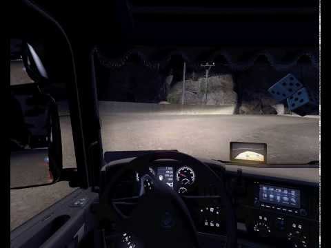 ETS2 exiting a mine with Scania R730 2008 model