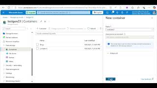Microsoft Azure : How to create a container , directory and upload a f