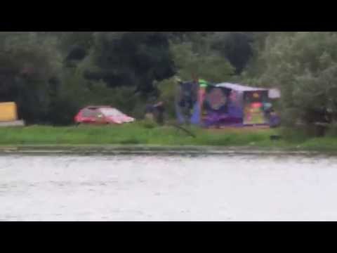 Wicked forest festival Serbia, by boat