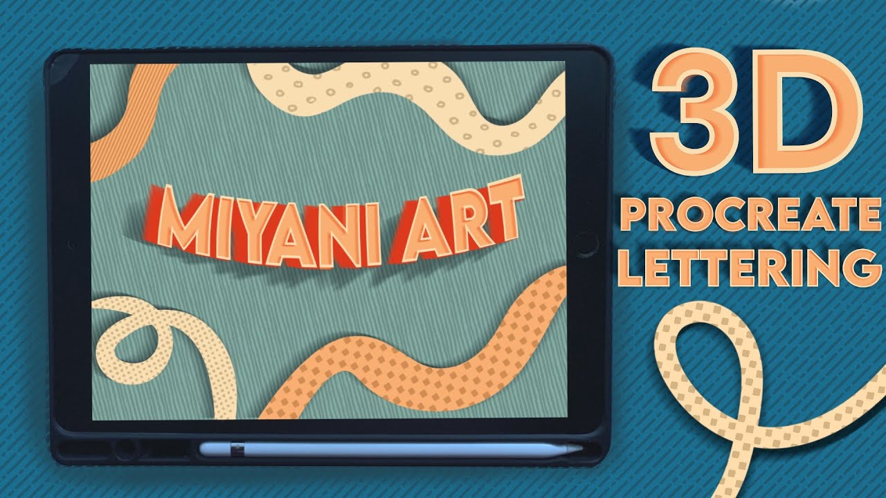 How to create 3d letters in procreate || 3D Digital Art Lettering