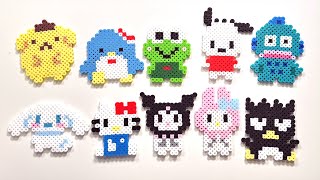 10 Easy Sanrio Perler Bead Hello Kitty & Friends Keychain Crafts