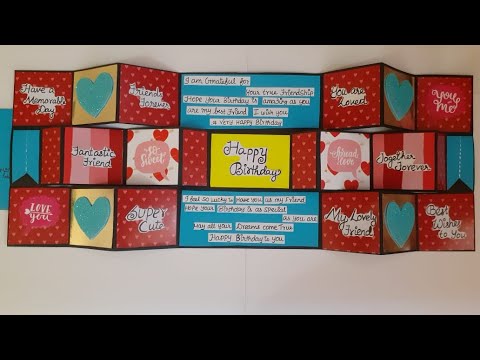 Beautiful Birthday Card Idea| Handmade Birthday Greeting card| Tutorial| Yoga Darshini Creations.