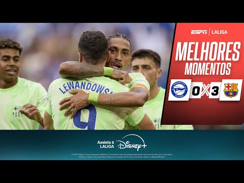 Gols e lances de Alavés x Barcelona