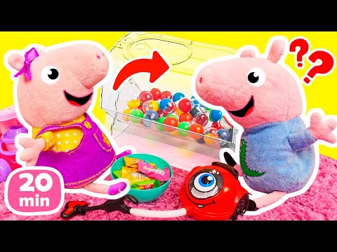 Lustiger Spielspaß mit Peppa Wutz für Kinder! Familie Wutz Spielzeug Kompilation