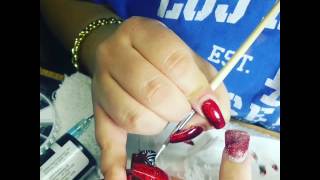 Free hand roses and bandana