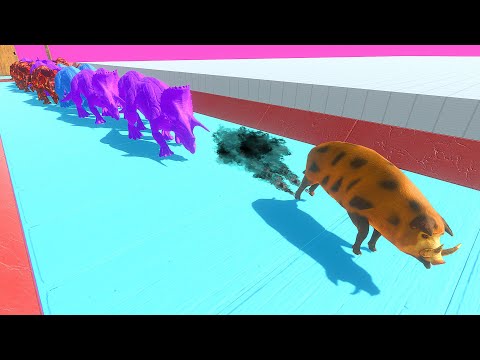 Colors Race To Get a Gold Pig #3 - Animal Revolt Battle Simulator