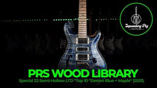 Video thumbnail for PRS USA Wood Library Special 22 Semi-Hollow LTD- Denim Blue (2021) / SQUEALING PIG GUITARS by Squealing Pig Guitars