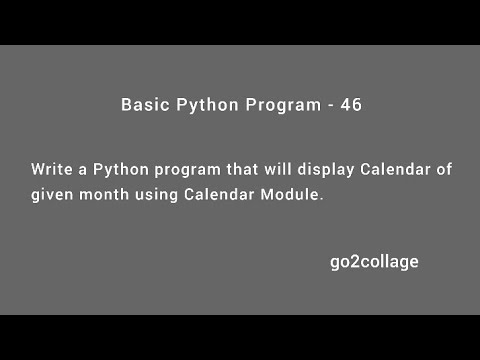 Ep 46 Language Python Basic Program I Go2collage