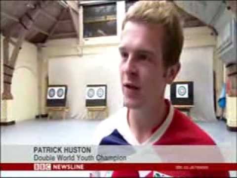 BBC TV news Patrick Huston - double World Archery Champion, China broadcast 22 Oct 2013