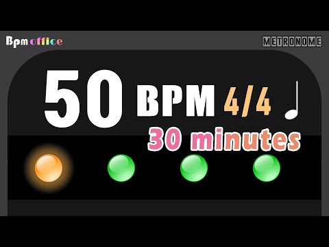 50BPM Metronome │ 4/4 │ 4th │ Wood │ 30min