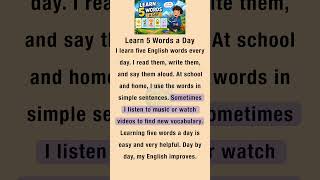 Learn 5 English Words Daily || Easy English Practice #english
